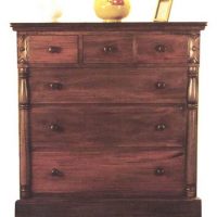 Chest Colum Leg Low 6 Drawer